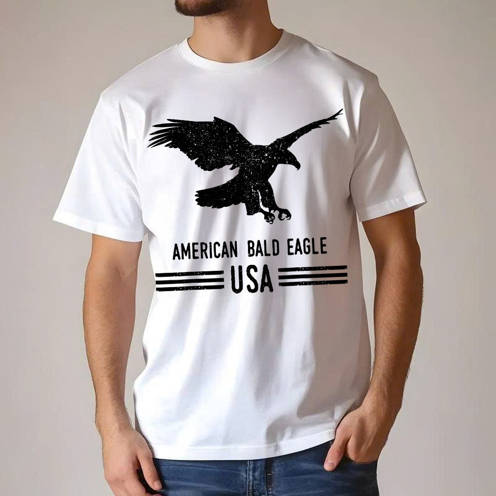 American Bald Eagle USA Shirt For 4th Of July Vintage T-Shirt Women Men