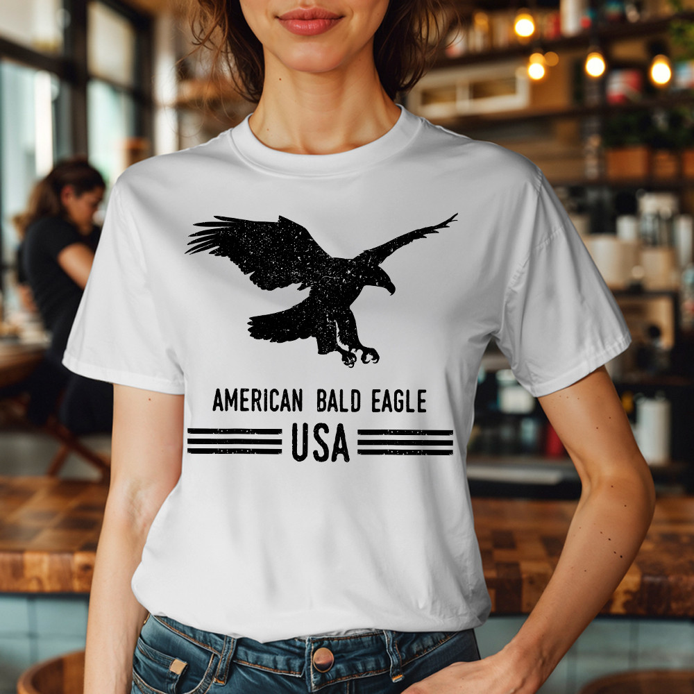 American Bald Eagle USA Shirt For 4th Of July Vintage T-Shirt Women Men