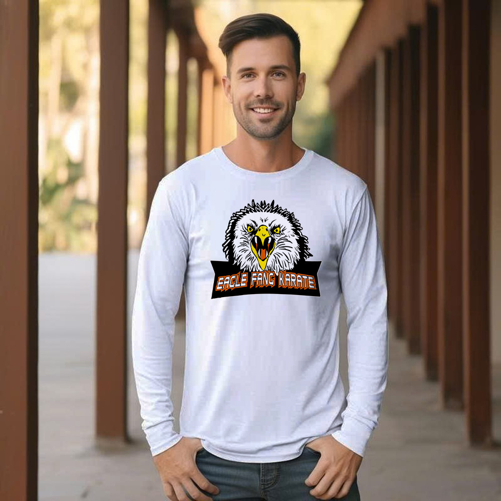 Eagle Fang Karate Shirt Cobra Kai Logo Long Sleeve Shirt Best Presents For Men