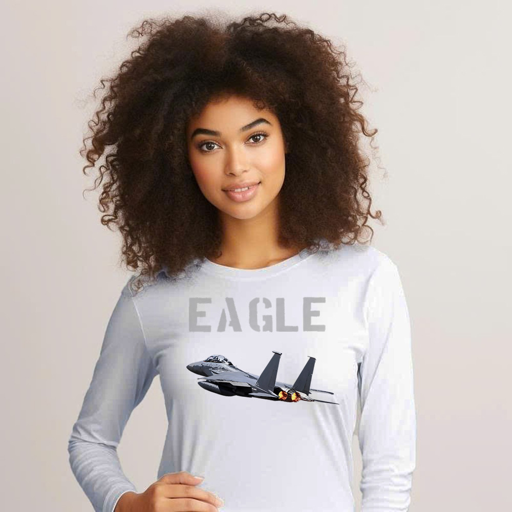 McDonnell Douglas F 15 Eagle Fighter Aircraft Long Sleeve Shirt Mens Aviation Gift Ideas