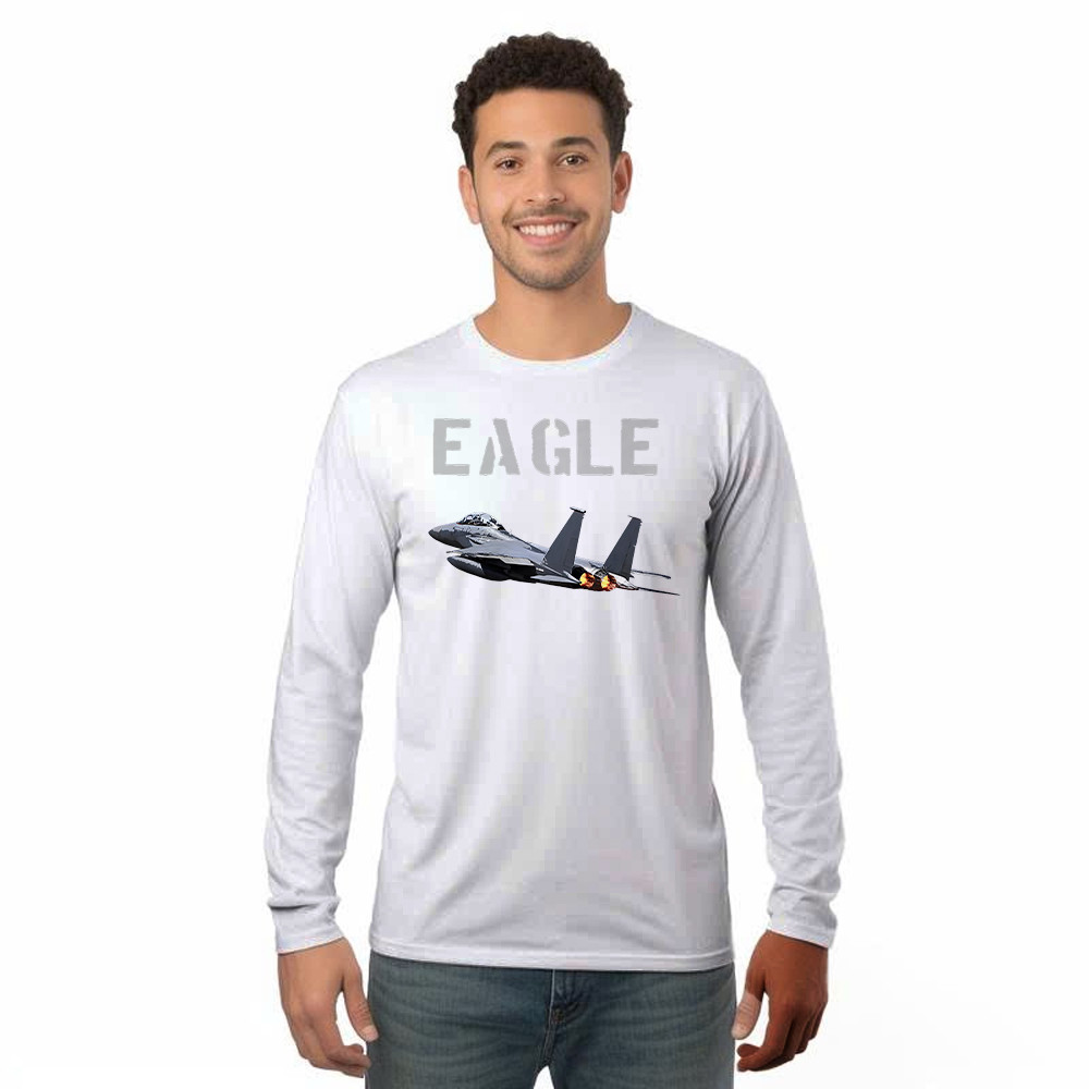 McDonnell Douglas F 15 Eagle Fighter Aircraft Long Sleeve Shirt Mens Aviation Gift Ideas