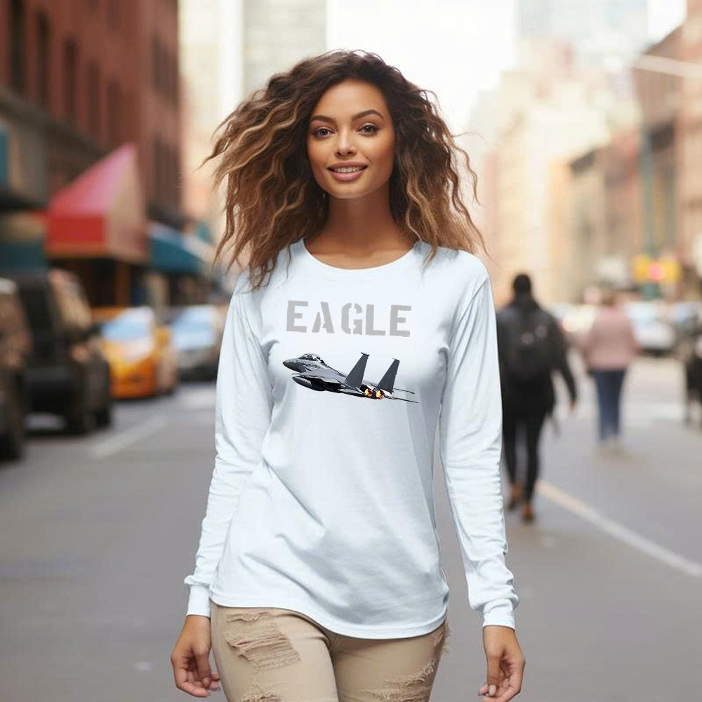 McDonnell Douglas F 15 Eagle Fighter Aircraft Long Sleeve Shirt Mens Aviation Gift Ideas