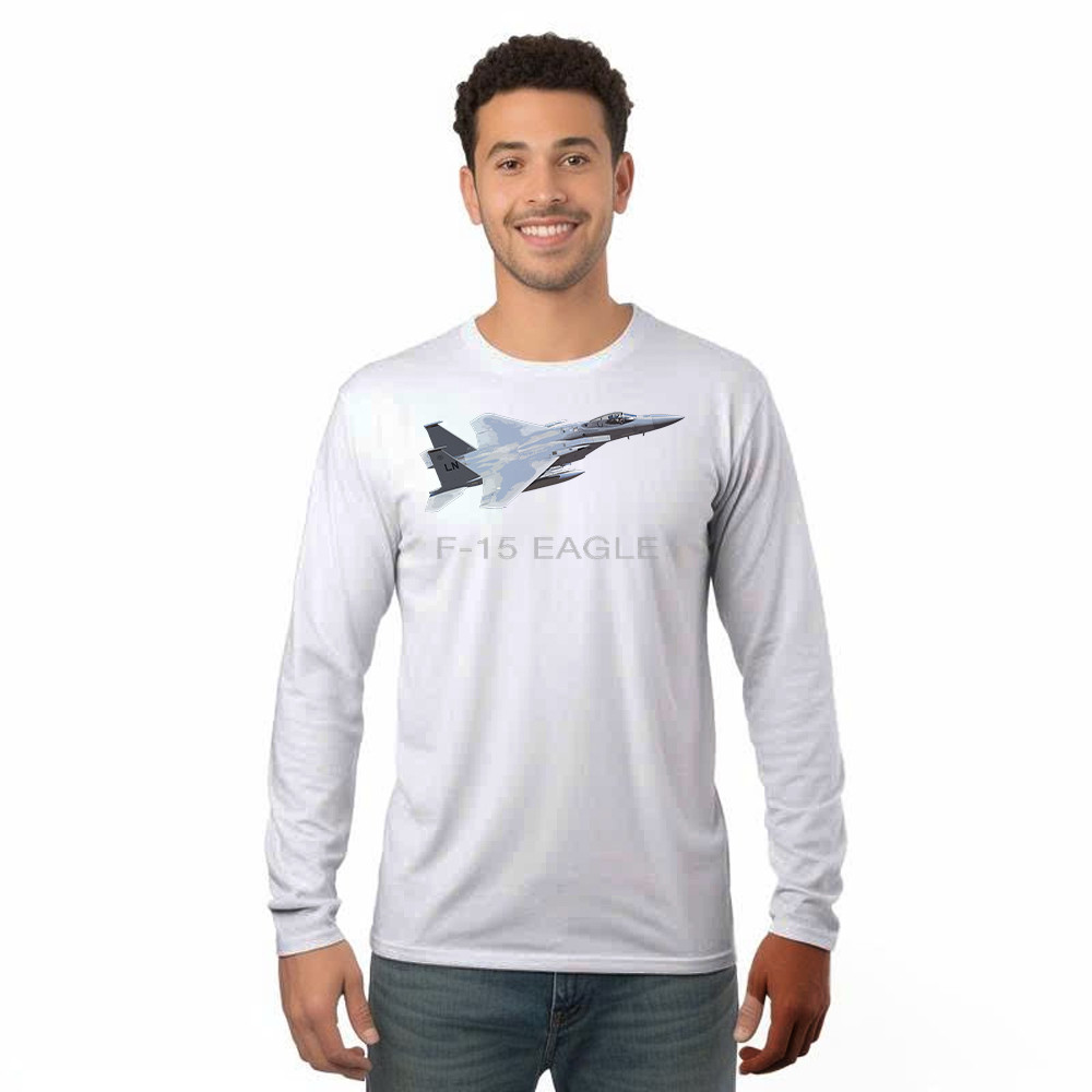 McDonnell Douglas F 15 Eagle Shirt Fighter Aircraft Pilot Long Sleeve Shirt Guys Gift