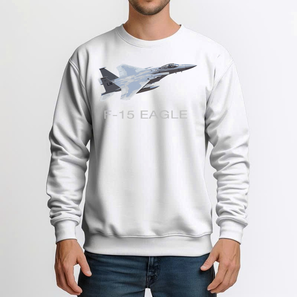 McDonnell Douglas F 15 Eagle Shirt Fighter Aircraft Pilot Sweatshirt Guys Gift